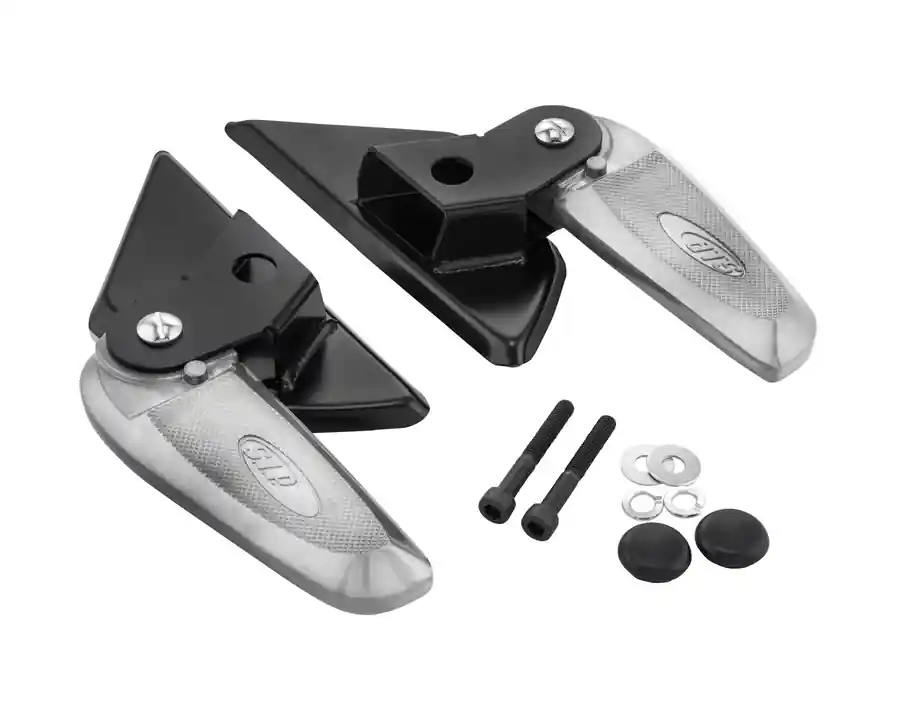 Meilleur Choix Repose-pieds droit et gauche pour Vespa LX /LXV /S 50-150ccm, noir/argenté