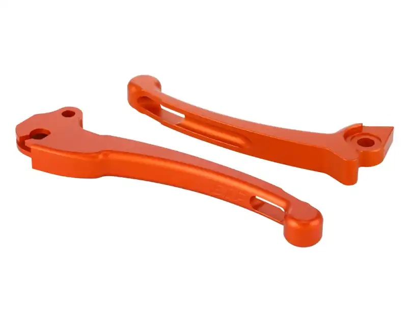 Kit levier sport embrayage/frein pour Vespa PX 125-200cc, HBZ Grimeca, droite/gauche, orange mat Meilleur Choix