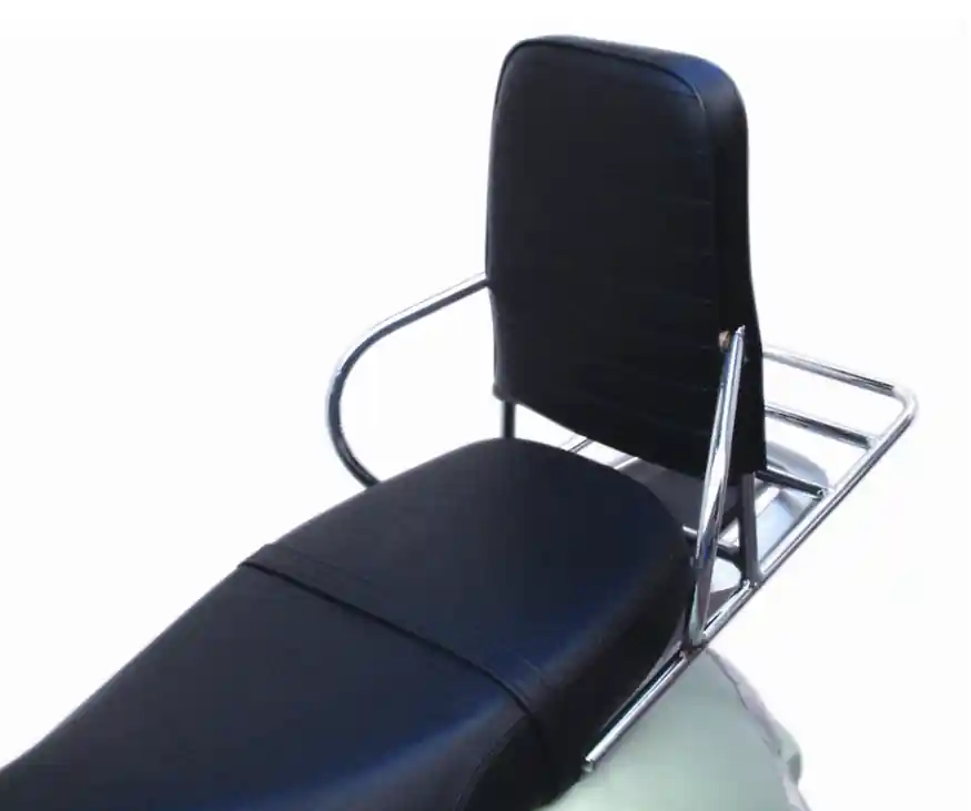 Porte-bagages arrière, strarr avec dossier pour Vespa GT /GT L 125/200cc, chrome Expédié Aujourd&rsquo;hui