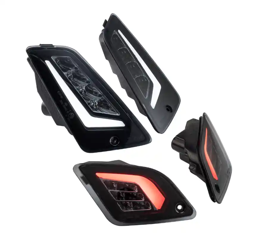 Prix Promo Kit de clignotants ZELIONI avant & arrière pour Vespa GTS/GTS Super/GTV 125-300ccm, teintés