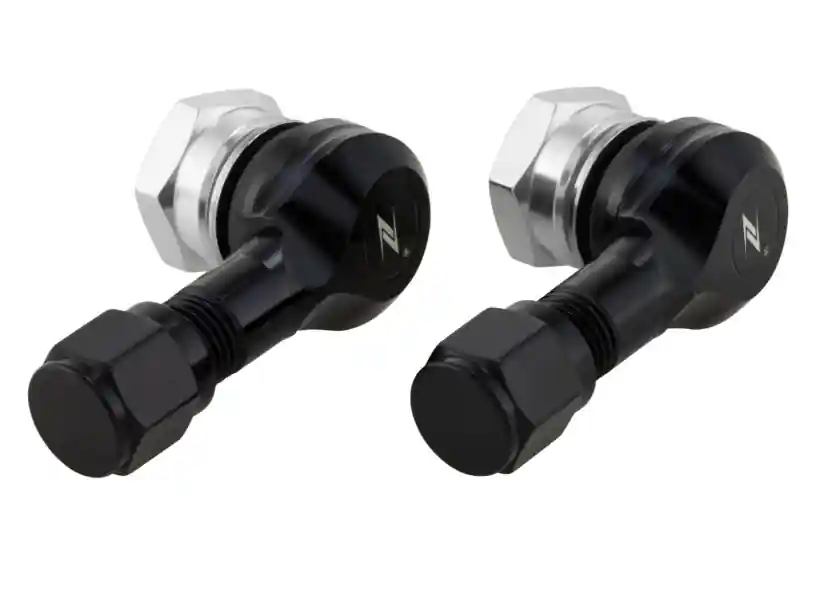 Embout de valve ZELIONI pour pneu/jante sans chambre à air 80°, noir brillant Promotion