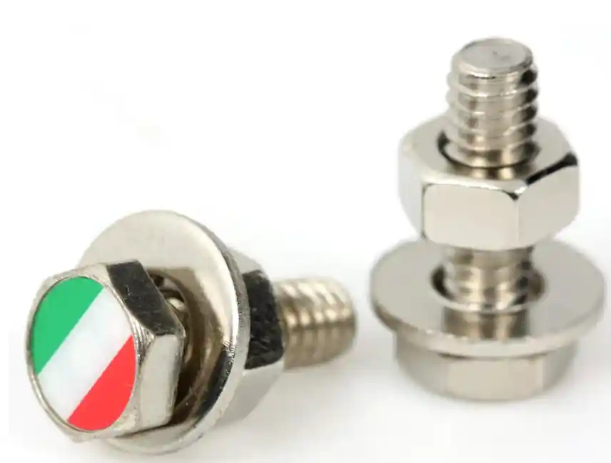 Nouveauté Vis de plaque d&rsquo;immatriculation/support « SIP TRICOLORE » pour Vespa, hexagonale, M6x20 mm
