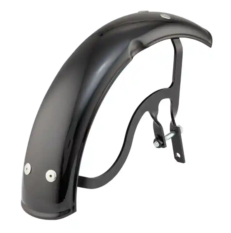 Usine Directe Aile Garelli pour Vespa PX 80-200ccm, métal, noir brillant