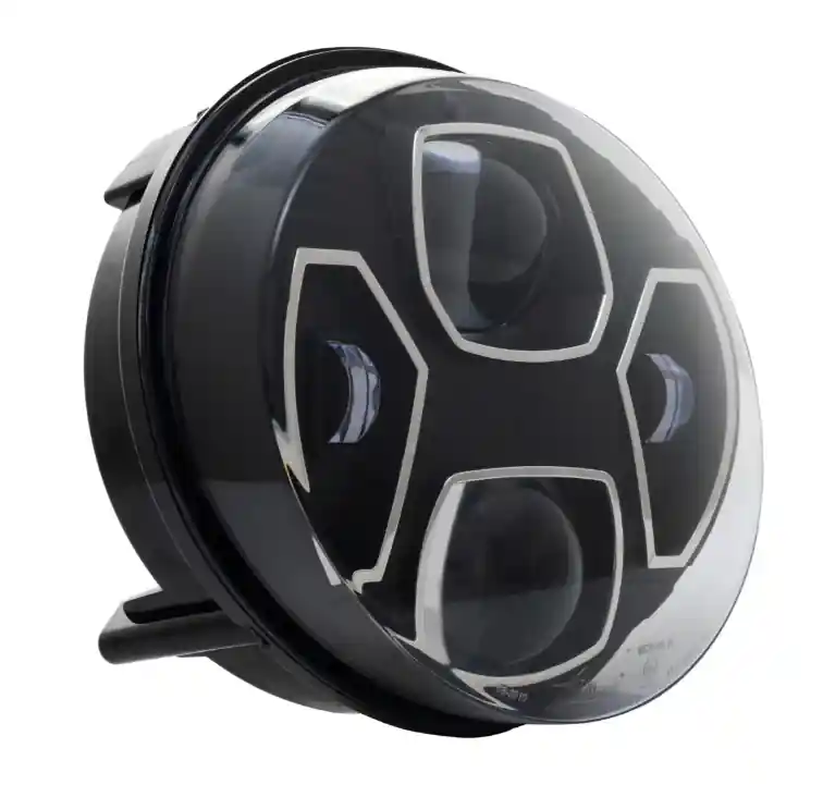 Haute Qualité Phare ZELIONI Black Edition LED pour Vespa GTS/GTS Super HPE 125-300 (19-22), noir/chrome