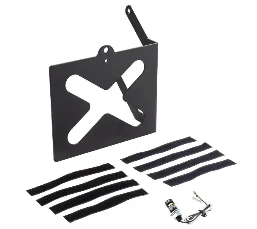 Livraison Express Support de plaque d&rsquo;immatriculation latéral pour Vespa GTS/GTS Super/GTV/GT, noir mat