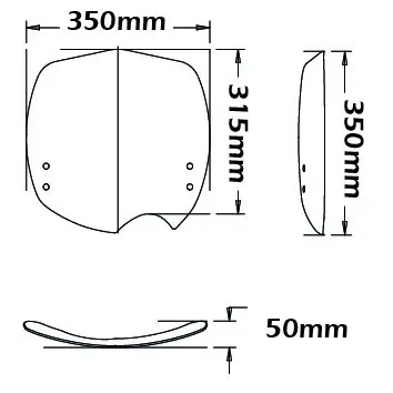 Solde Pare-brise pour BMW G 650 Xchallenge (06-07), transparent