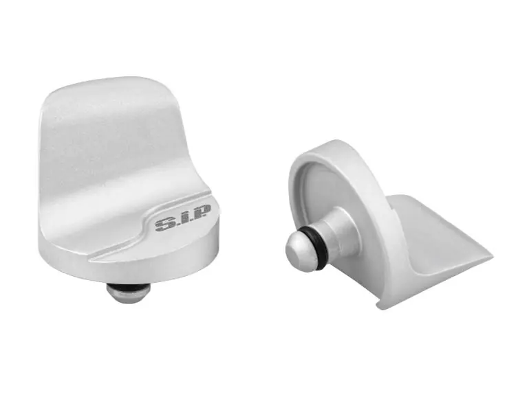 Promotion Saisonnière Cache trou de rétroviseur gauche & droite pour Vespa Primavera/Sprint/Elettrica 50-150ccm, argent mat