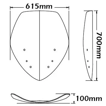 Acheter Direct Pare-brise haut – hauteur 700 mm pour BMW R 1200 RT (05-09), légèrement teinté