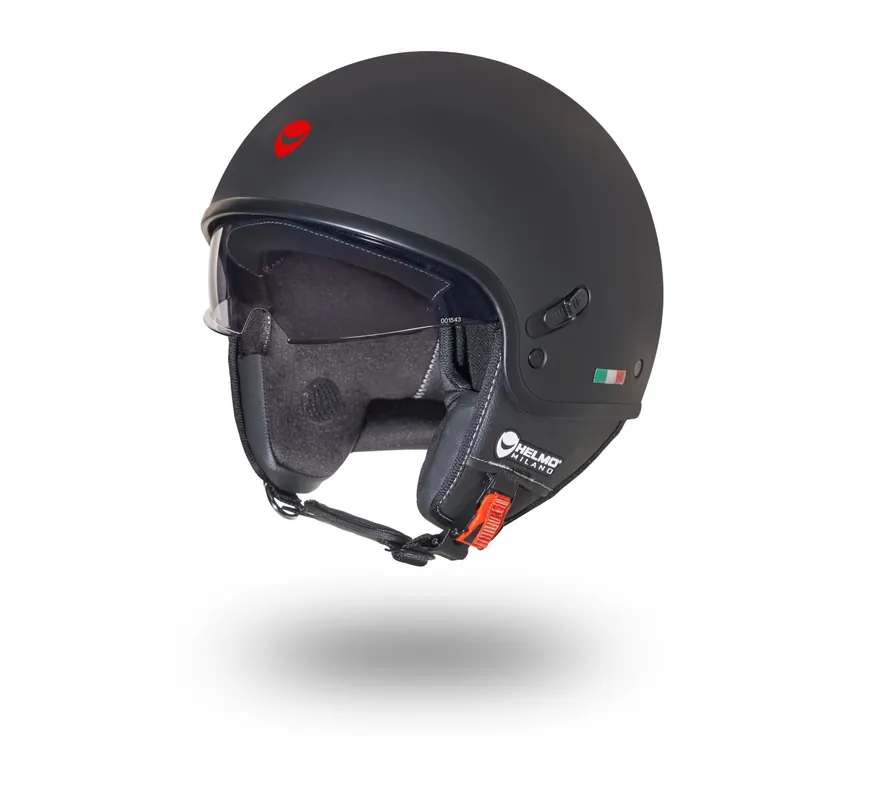 Helmo Milano Demi Jet Puro Slider noir mat XS Bon Marché