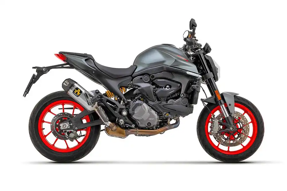 Usine Directe ARROW pot d&rsquo;échappement INDY RACE aluminium pour Ducati Monster / Monster+ à partir de l&rsquo;année modèle 2021-
