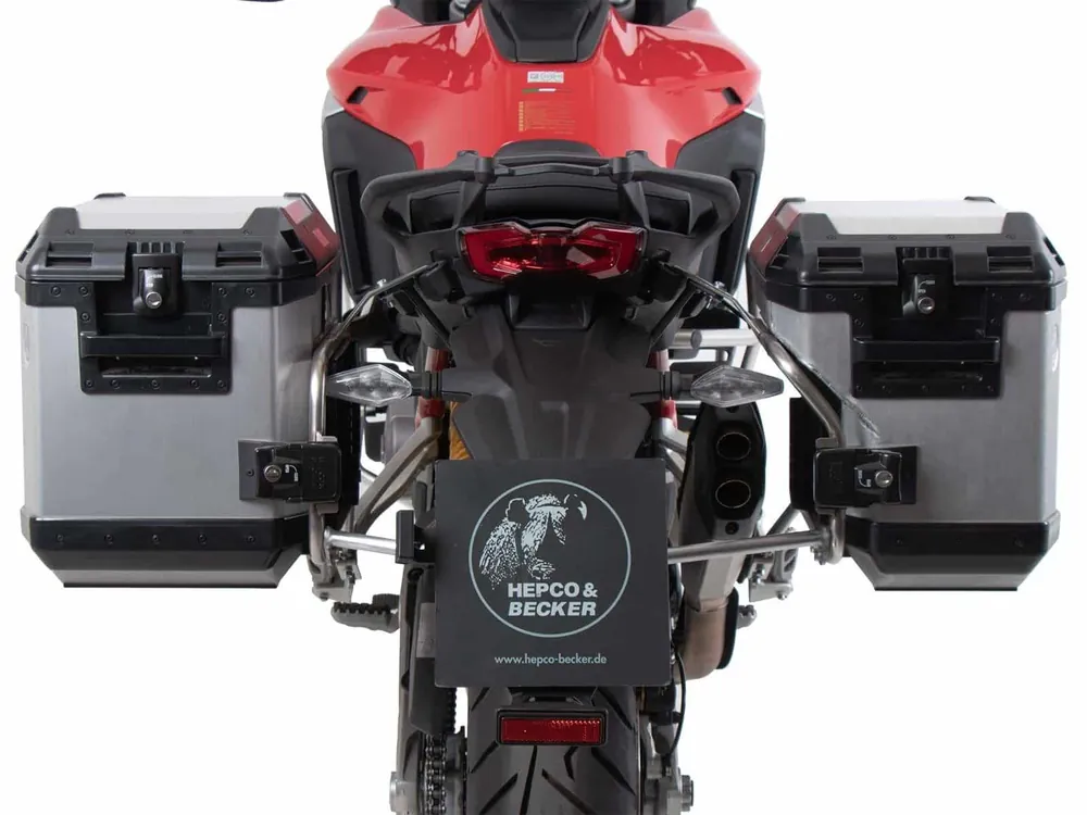 Usine Directe Kit de support de valises Cutout y compris kit de valises Xplorer Cutout argenté pour Ducati Multistrada V4 (25-)