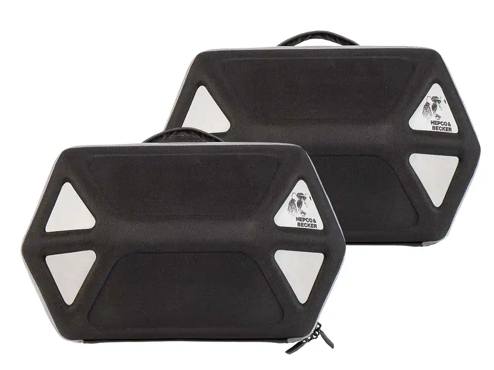 Commande En Gros Kit de sacoches latérales Royster Speed pour porte-bagages C-Bow Hepco & Becker Schwarz / Grau
