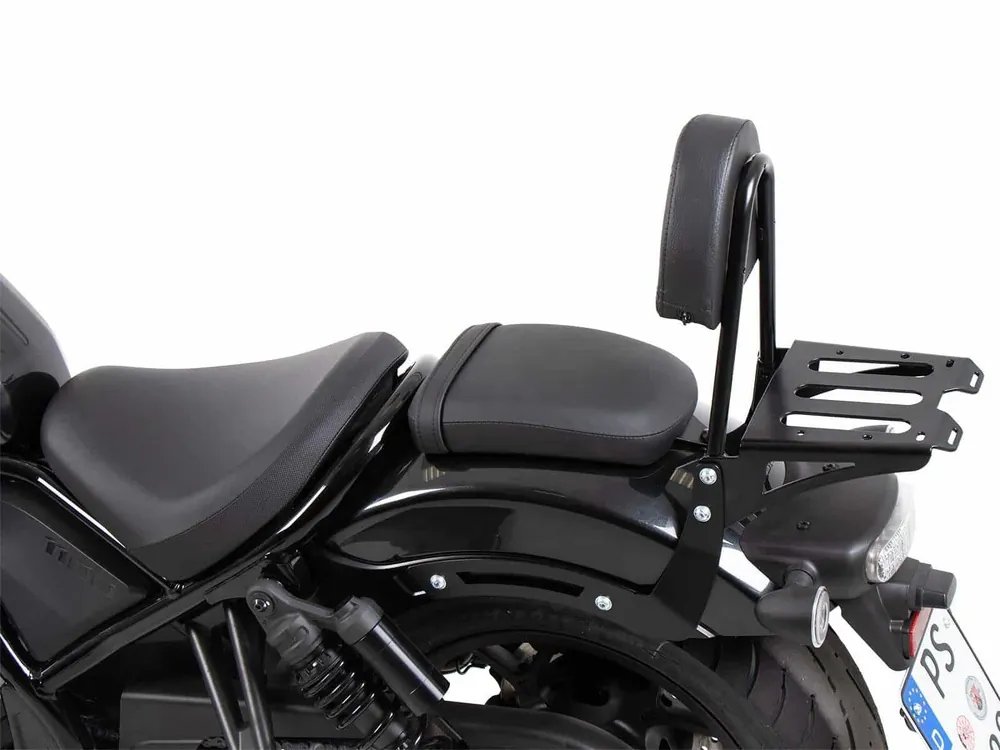 Dernier Modèle Sissybar noir avec porte-bagages pour Honda CMX 1100 Rebel /DCT /SE (25-) Hepco & Becker