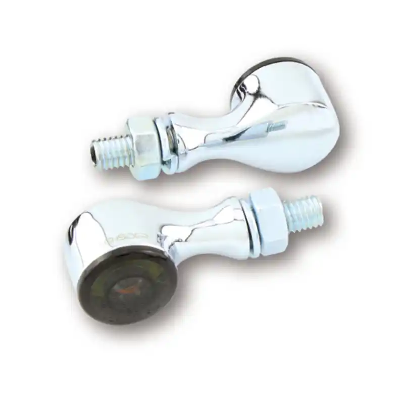 Remise HIGHSIDER Pro Apollo Classic LED Indicator boîtier chromé / lentille gris fumée (paire), avant & arrière