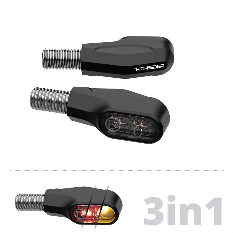 HIGHSIDER pro Ventura-X LED feu arrière, feu stop, clignotant noir 3en1, homologué E (paire) Prix Choc