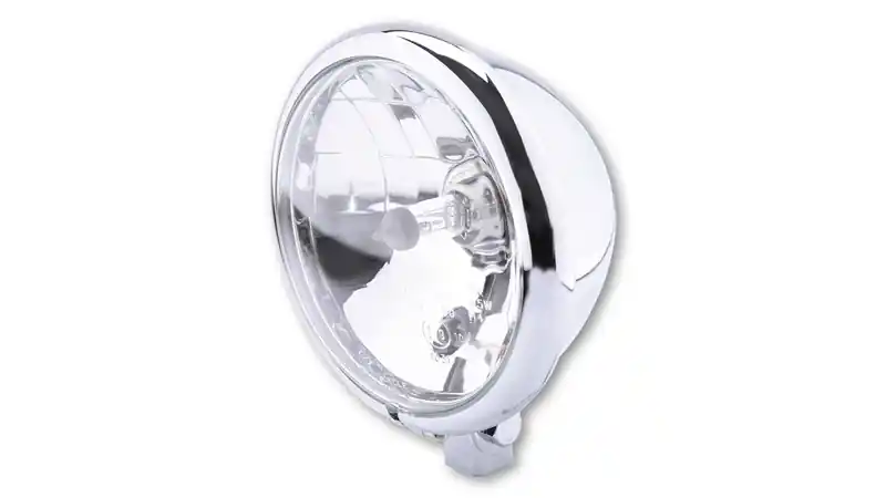 HIGHSIDER smart 5 3/4 pouces Phare Bates Style Chrome E-approuvé (1pc) Dernier Modèle