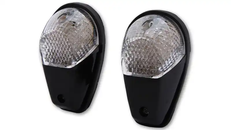 HIGHSIDER Clignotants de carénage Smart LED Boîtier des clignotants noir / Lentille claire (paire), avant & arrière Seulement Aujourd&rsquo;hui
