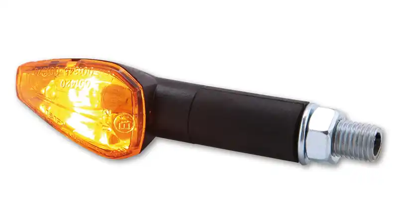 HIGHSIDER Smart Peak Glühlampen Blinker Gehäuse Schwarz / Linse Orange (Paar), Vorn & Hinten Prix Promo