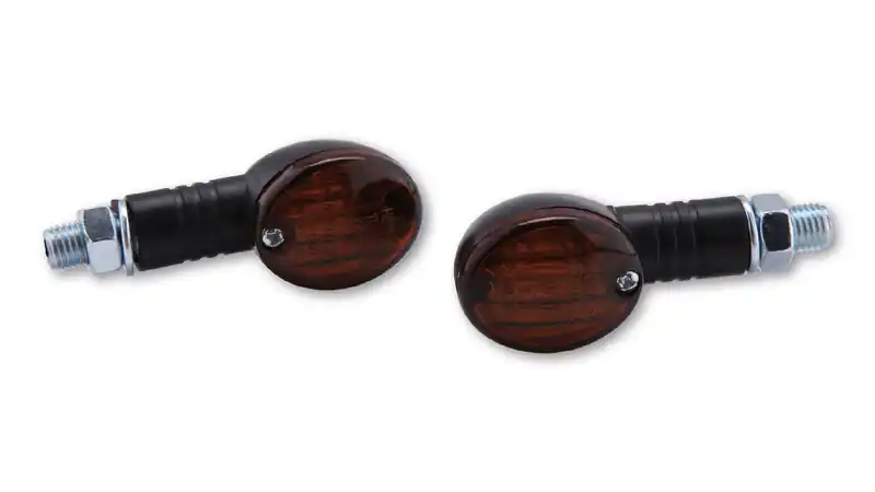 Super Prix HIGHSIDER Smart Micro-Flash ampoules mini-clignotant boîtier noir / lentille gris fumée (paire), avant &