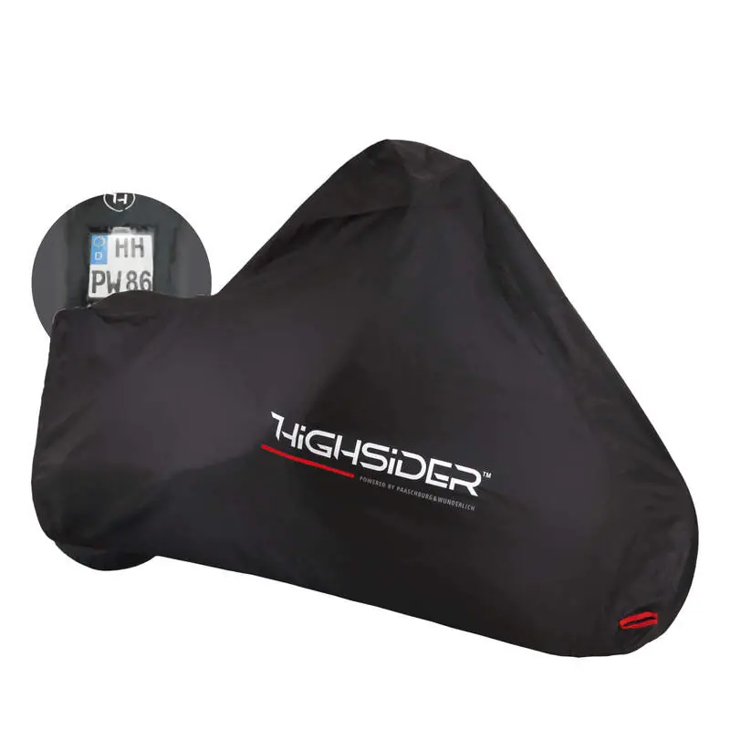 HIGHSIDER pro Bâche d&rsquo;extérieur Noir XL, Avec fenêtre pour plaque d&rsquo;immatriculation (1pc) Prix Cassé