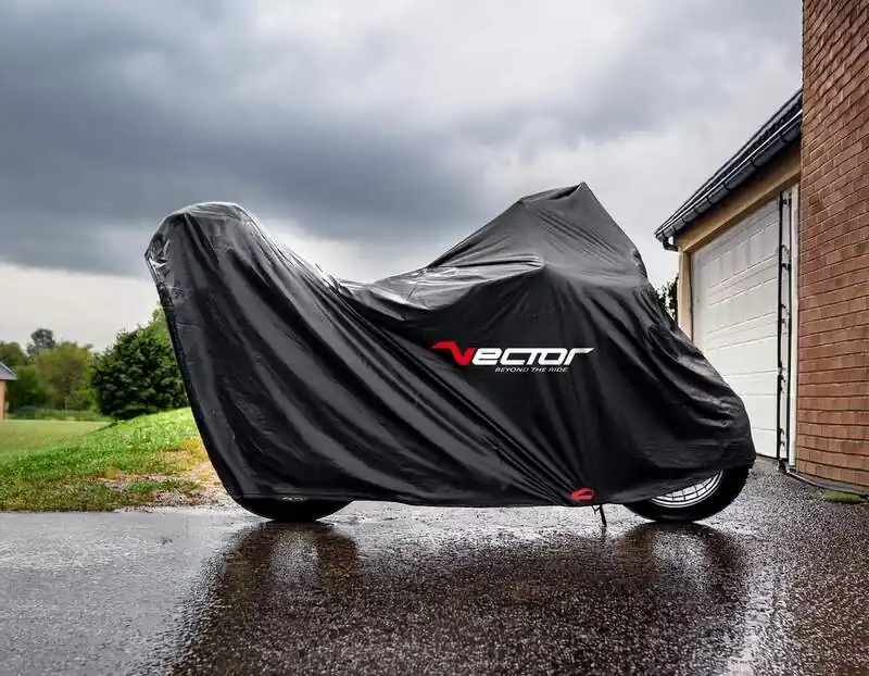 Petit Prix VECTOR H2O Bâche intérieure/extérieure pour moto/scooter avec top case pare-brise haut – Noir