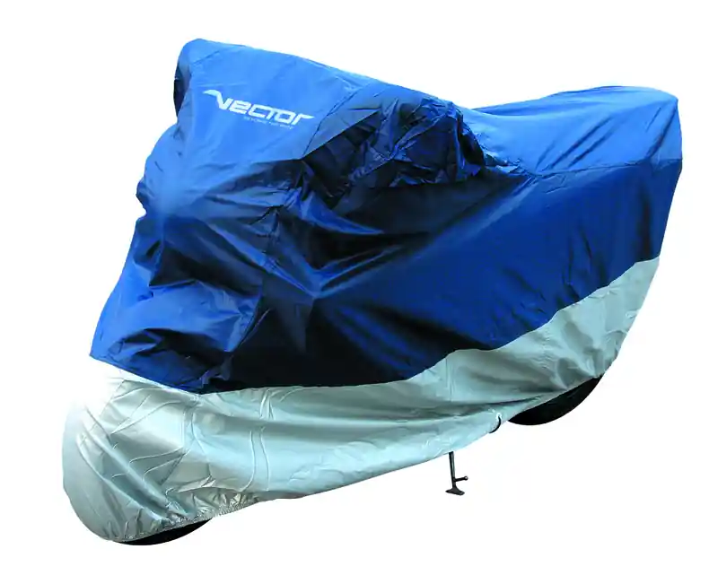 Paiement Sécurisé VECTOR Bâche de protection intérieure/extérieure pour moto/scooter – bleu/argent – L