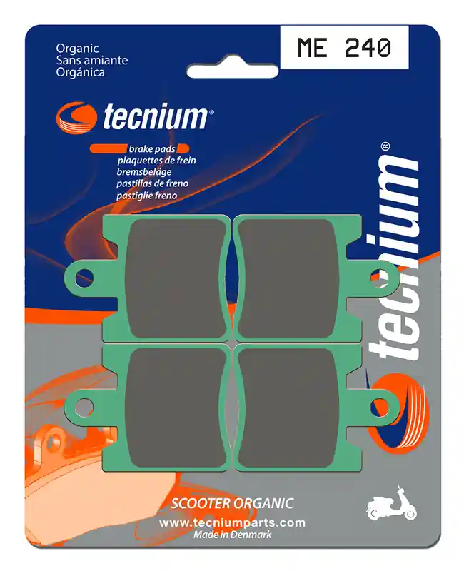 Plaquettes de frein organiques pour scooter Tecnium - ME240 Prix Promo