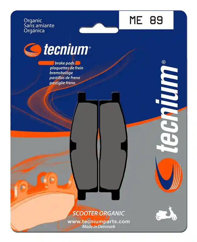Plaquettes de frein organiques pour scooter Tecnium - ME89 Dernière Chance