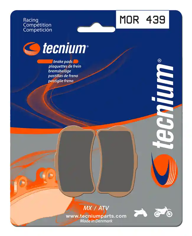 Plaquettes de frein Tecnium Racing MX/ATV en métal fritté - MOR439 Nouvel Arrivage