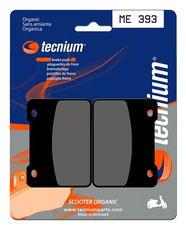 Authentique Plaquettes de frein organiques pour scooter Tecnium - ME393