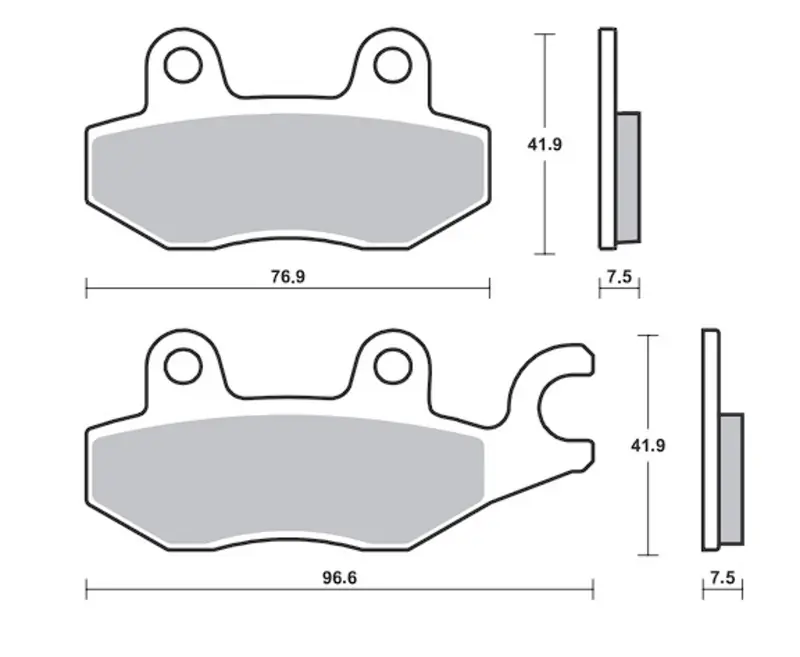 Produit De Marque Plaquettes de frein Tecnium Proffesional Racing en métal fritté - MSR455