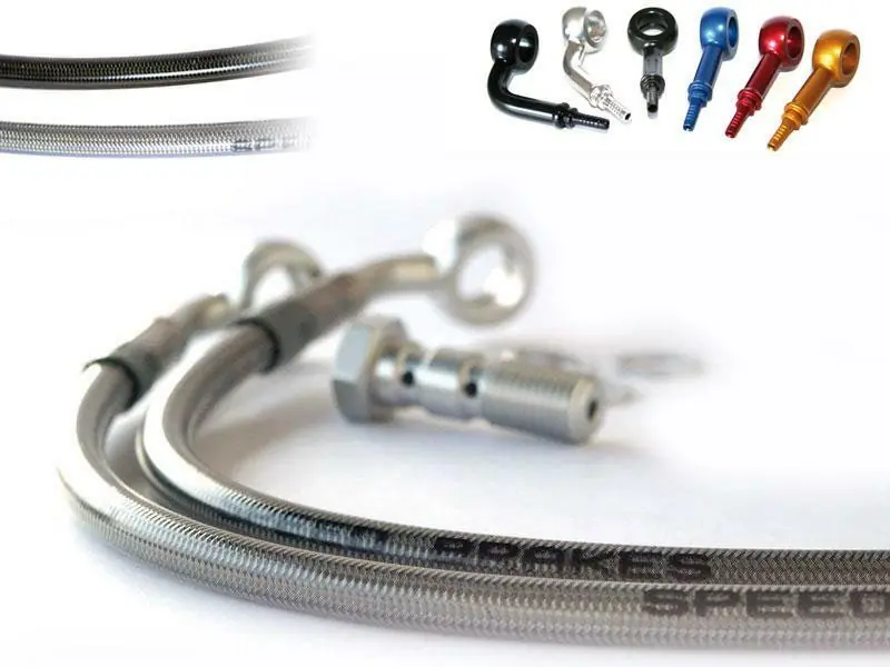 Satisfait Ou Remboursé SPEEDBRAKES Aviation Bremsschlauch Edelstahl/Gold Anschluss