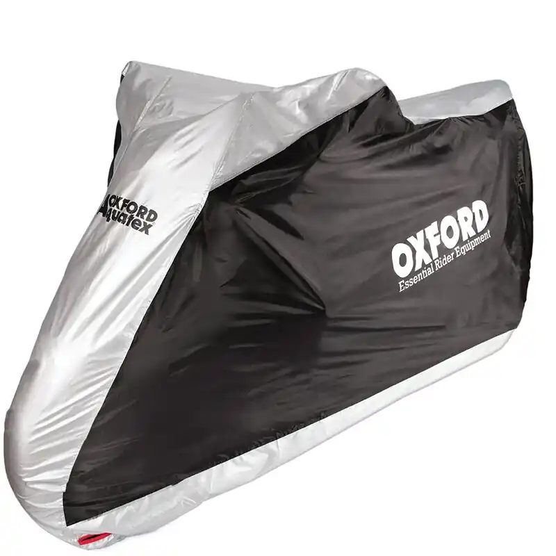 Promotion Saisonnière Oxford Bâche Intérieur / Extérieur Aquatex Noir/Argent – Moto / Scooter – XL