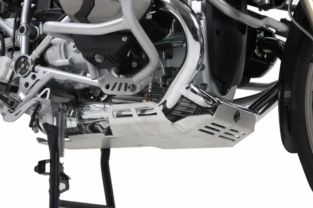 Satisfait Ou Remboursé Plaque de protection moteur argentée pour BMW R 1200 GS (04-12)/Adventure (06-13) Hepco & Becker