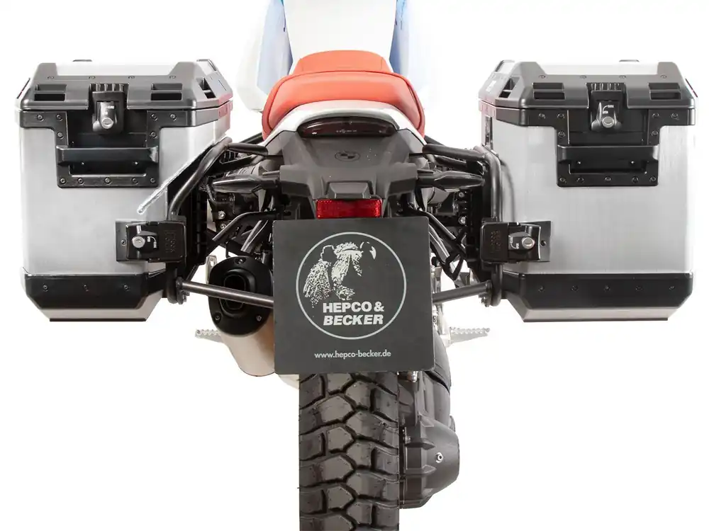Kit de support de valises Cutout support incl. kit de valises Xplorer Cutout argent pour BMW R 12 G/S (25-) Must-Have