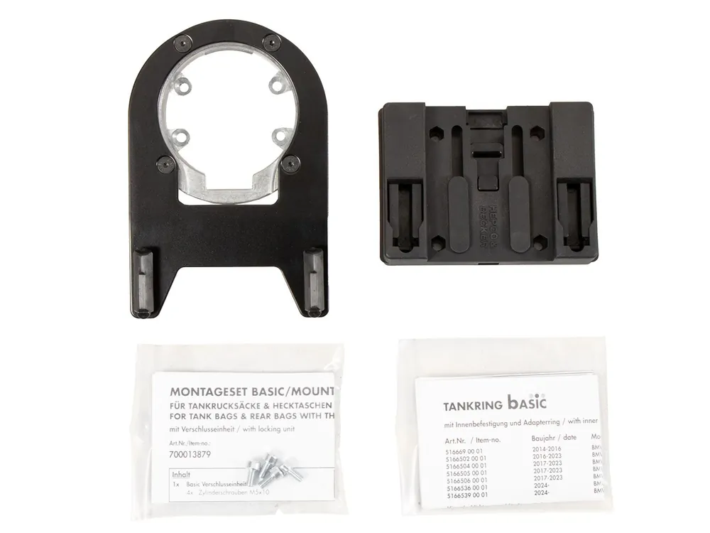 Dernière Chance Anneau de réservoir Basic avec unité de fermeture de la sacoche de réservoir pour BMW R nineT (14-16) Hepco & Becker