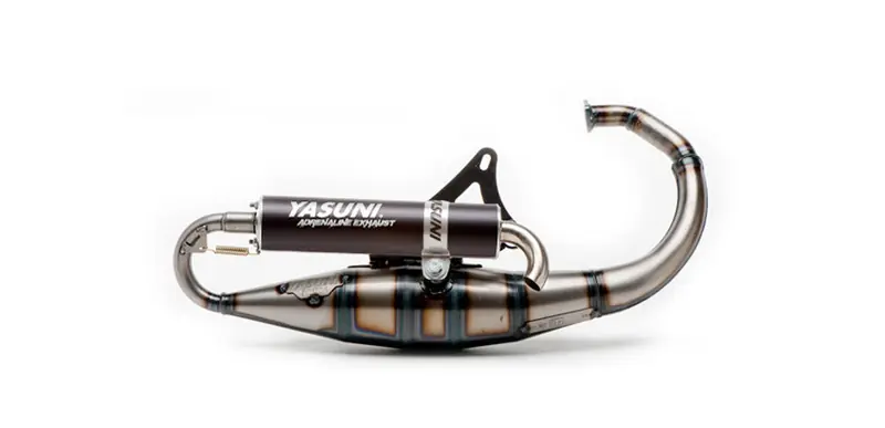 Meilleur Choix Yasuni Scooter R Full Exhaust System - Steel/Aluminium Black