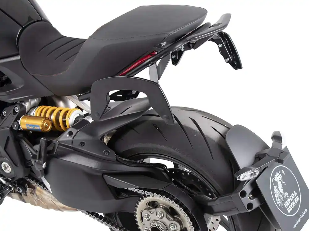 Satisfait Ou Remboursé Support latéral C-Bow noir pour Ducati Diavel 1260 /S (19-22) Hepco & Becker
