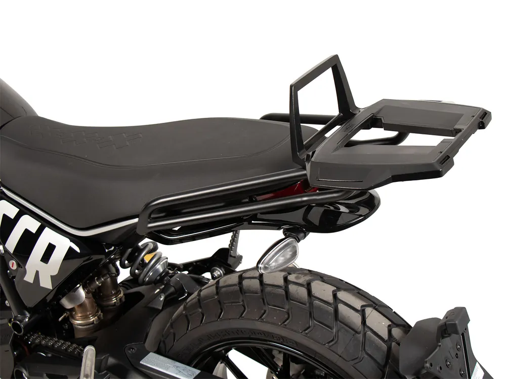 Support de topcase Alurack noir pour Ducati Scrambler 800 Icon (23-) Hepco & Becker Haute Qualité
