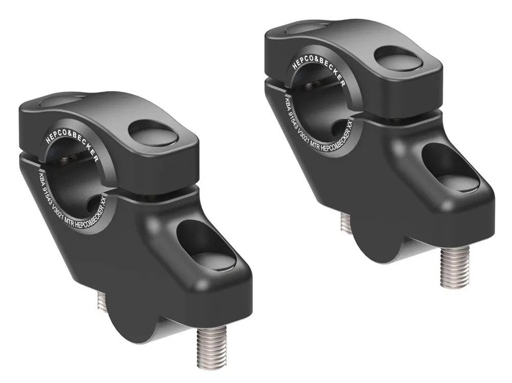 Achat Immédiat Augmentation du guidon H=30 mm avec décalage de 21 mm en arrière pour Honda CB 500 /S (93-97) Hepco & Becker Noir