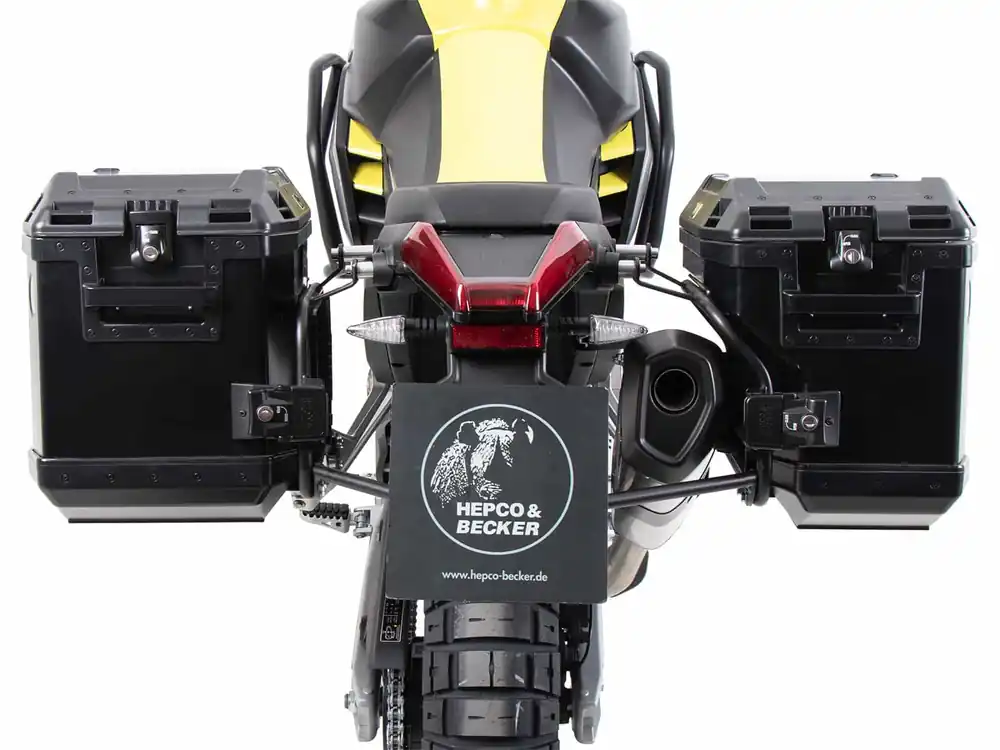 Vente Flash Xplorer Cutout valise noire + support cutout pour Aprilia Tuareg 660 (25-) Hepco & Becker