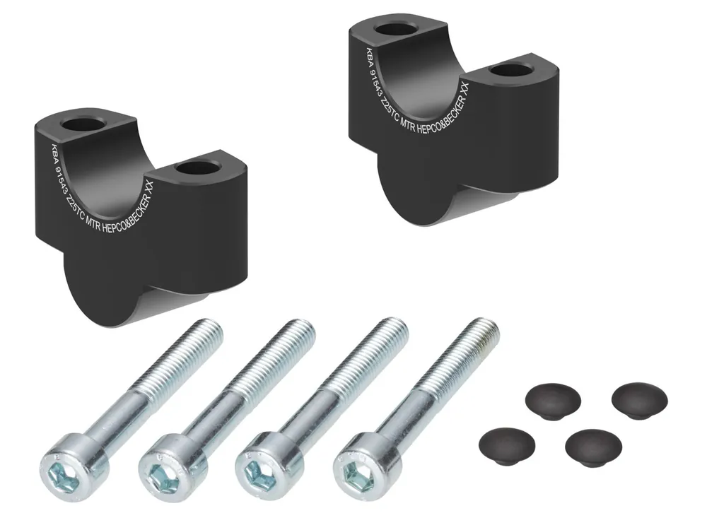 Vente Directe Réhausse de guidon H=25 mm noir pour Honda CMX 500 Rebel (17-) Hepco & Becker
