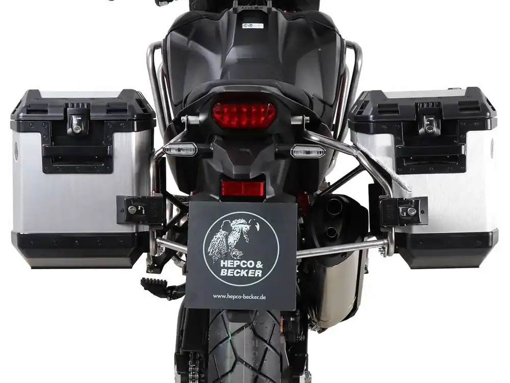 Certifié Kit de valises Xplorer Cutout argent + support Cutout argent pour Honda CRF 1100 Africa Twin (20-21)