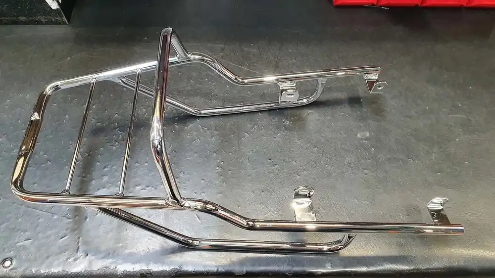 Bon Marché Pont à bagages tubulaire support de top case chromé pour Honda GB 500 Clubman (1992) Hepco & Becker