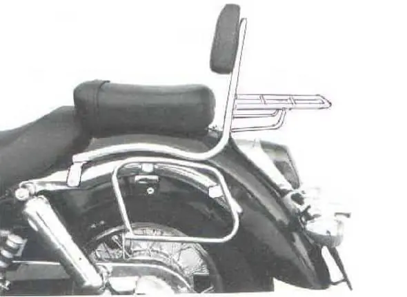 Porte-sac en cuir tubulaire chromé pour Honda VT 750 C2 (97-03) Hepco & Becker Meilleur Choix