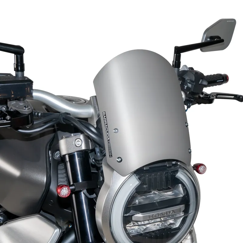 Usine Directe Barracuda Windschild Aerosport Aluminium Silber für Moto Guzzi V7 III