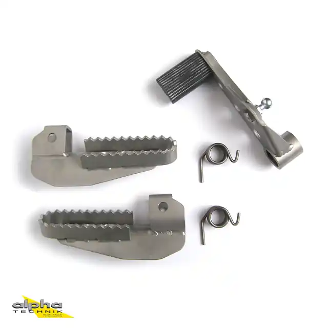 Retour Gratuit alpha Technik Fußrastensatz BMW R80GS/R100GS mit Schalthebel