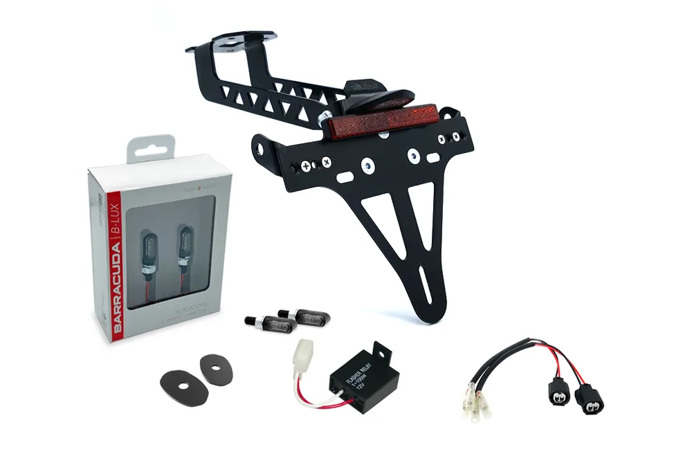 alpha Technik Kennzeichenhalter-Blinker-Kit M-LED (vorne + hinten) für Kawasaki Versys 1000 ab Model Solde
