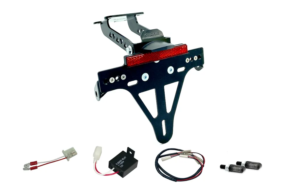 alpha Technik Kennzeichenhalter-Blinker-Kit M-LED für Yamaha YZF-125R ab Modelljahr 2019 (Hinten) Promotion