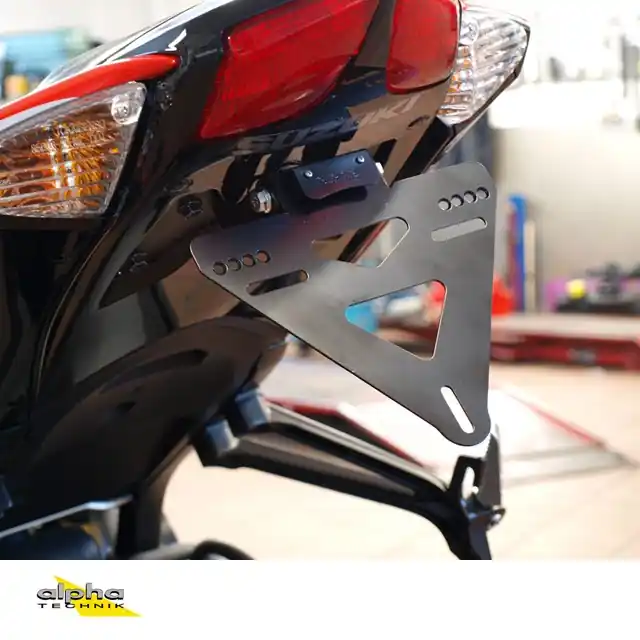Promotion alpha Technik Kennzeichenhalter für Suzuki GSXR600,750; Typ WVCW; Modelljahr 2008-2010